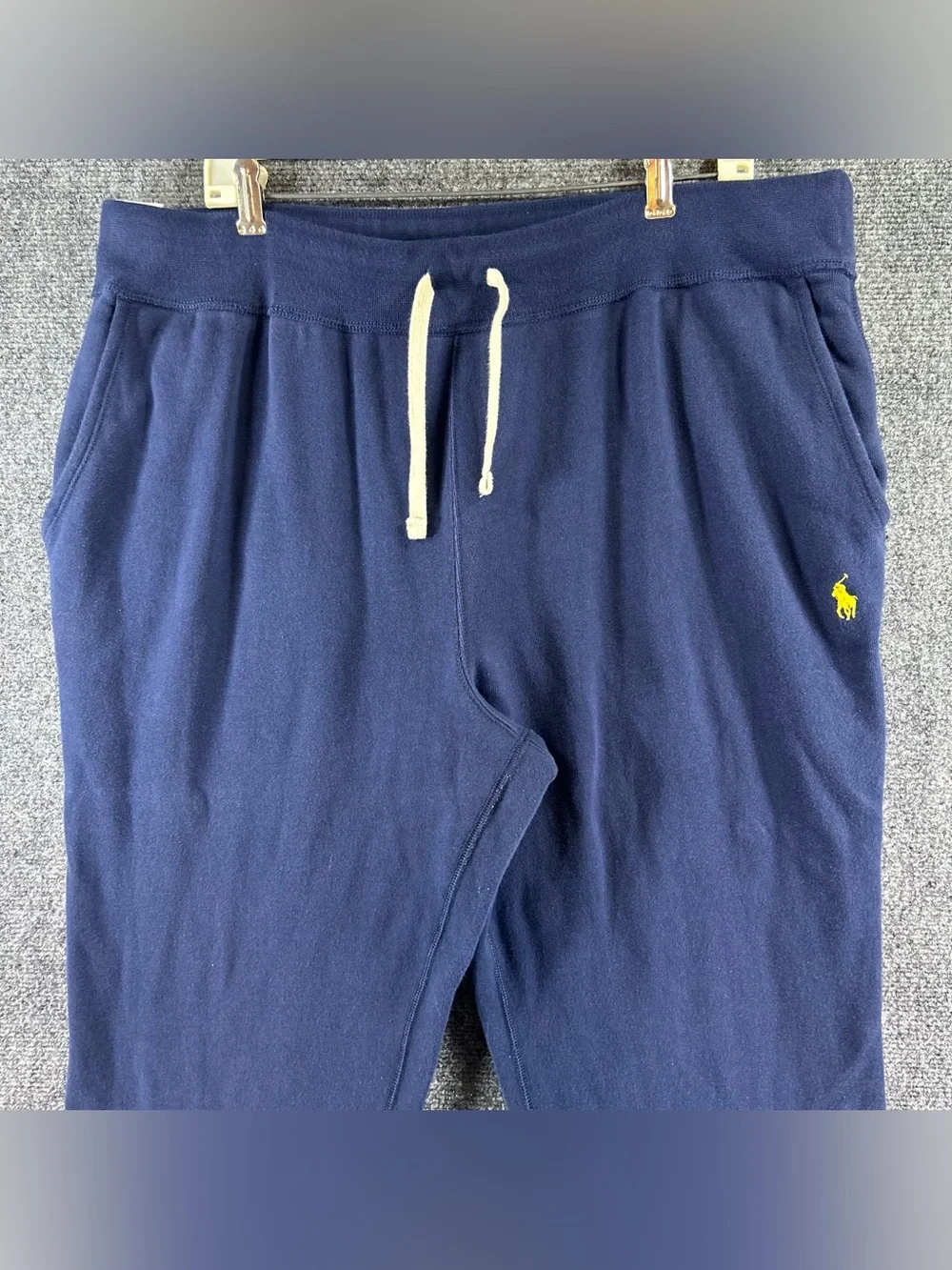 Polo Ralph Lauren Sweatpants Mens 2XL Navy Drawstring Gold Pony Logo Straight